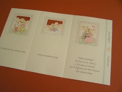 Ref 5455 - tarjeta de boda de linea informal con motivos graciosos de ratones