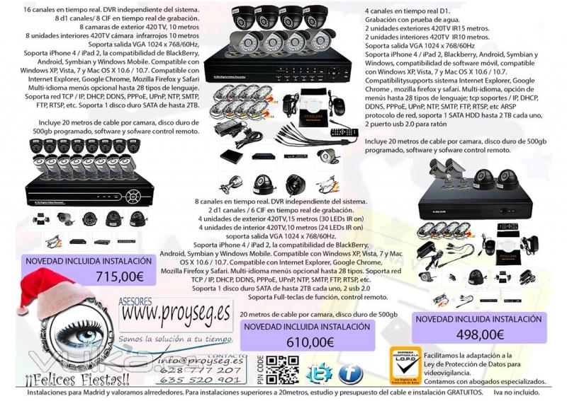 Oferta Videovigilancia ProySeg. http://www.proyseg.es/videovigilancia/proyeccion/seguridad/