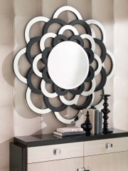 Espejo de diseno original que combina dos coloresforma de las lunas exteriores de arcos