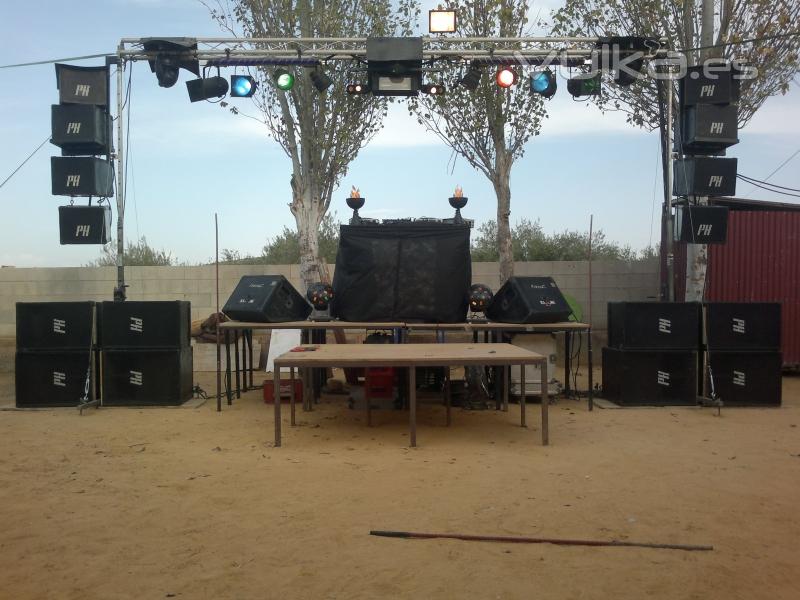 SONIDO PH SOUNDS array 10000w + iiluminacion