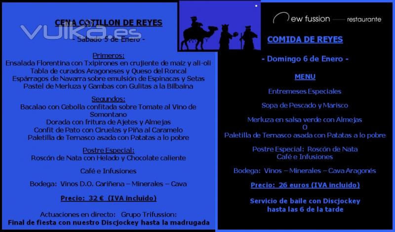 5 de enero cena cotilln de reyes 32 euros