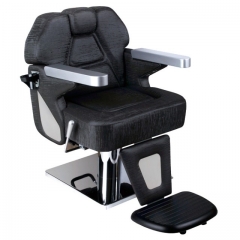 Sillon con brazos y detalles en madera maciza, resto tapizado, base cuadrada con elevacion hidraulic