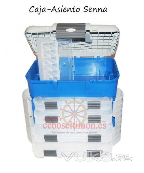 www.ceboseltimon.es - Caja Asiento Senna + 4 Cajas maletas + Caja seuelo