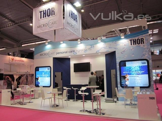 Stand corporativo para Thor en la feria In-Cosmetics de Barcelona