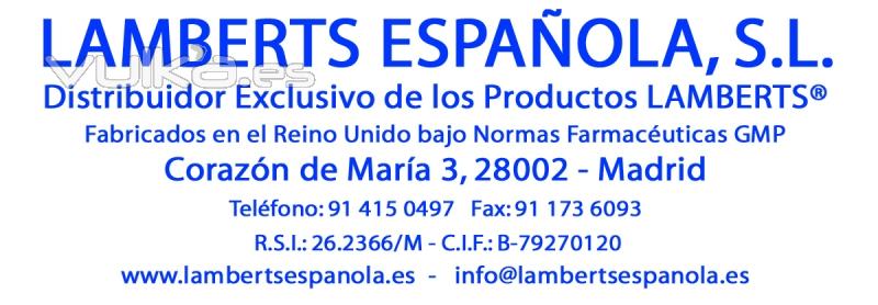 Lamberts Española S.L. Distribuidor Exclusivo de Lamberts UK