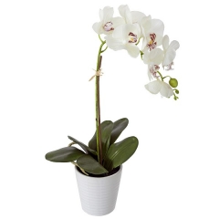 Planta flores orquideas artificiales blancas latex 45 en la llimona home