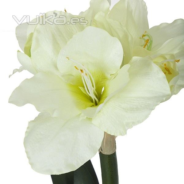 Plantas artificiales. Planta flores amaryllis artificial blanca en La Llimona home (1)