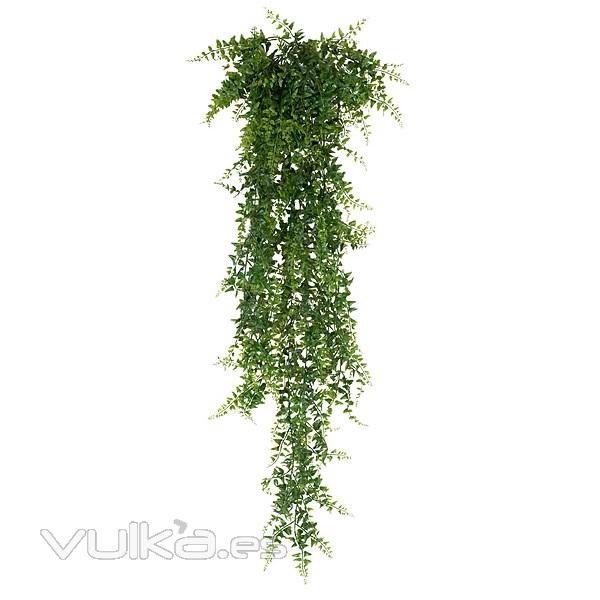 Plantas colgantes artificiales. Planta artificial colgante baker fern verde en La Llimona home