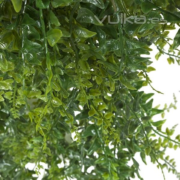 Plantas colgantes artificiales. Planta artificial colgante baker fern verde en La Llimona home (1)