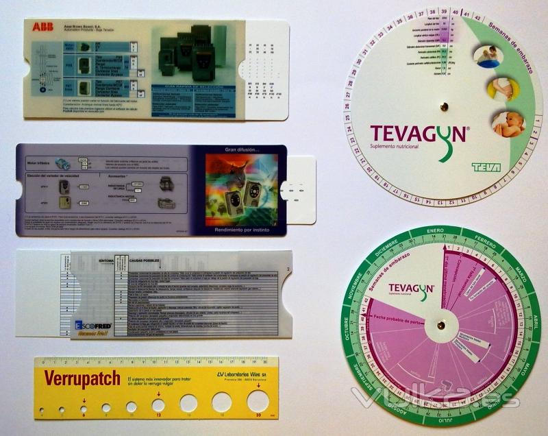 Medidores en pvc, circulares o rectangulares con corredera.