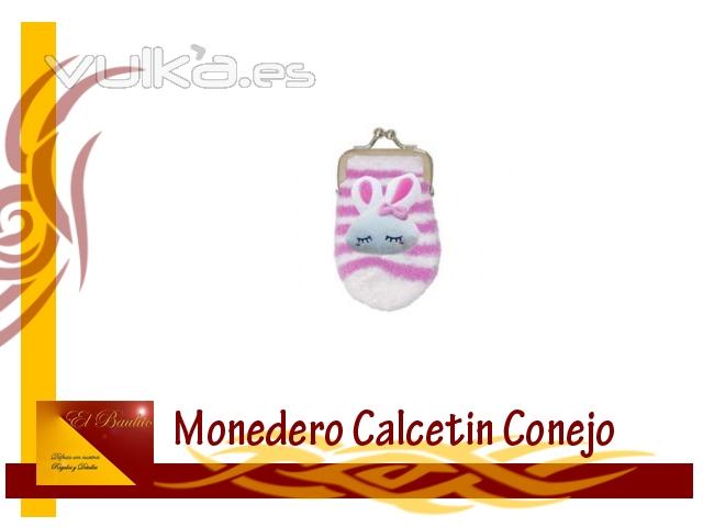 MONEDERO CALCETIN CONEJO