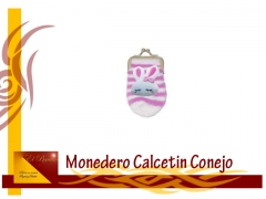 Monedero calcetin conejo