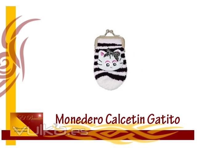 MONEDERO CALCETIN GATITO