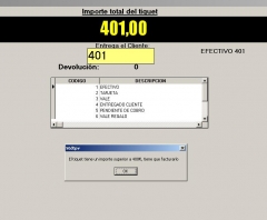 Software tpv nueva normativa 01/01/2013, facturar tiquets superior a 400eur.