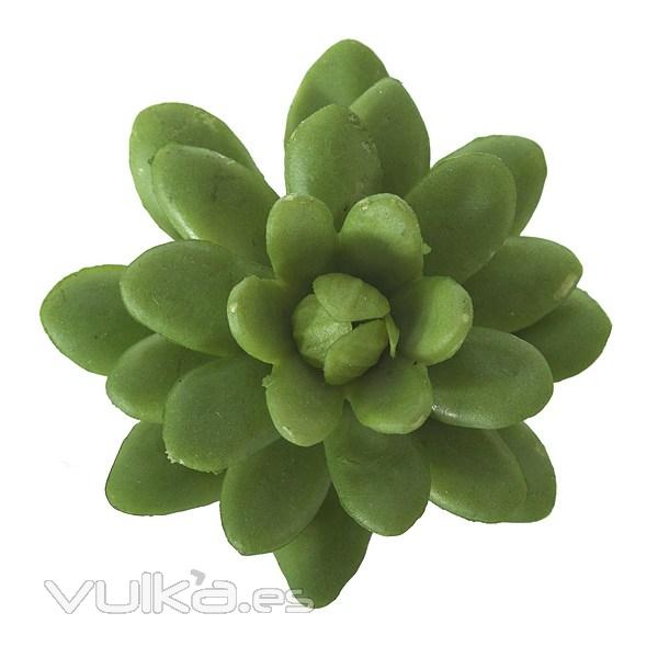 Plantas artificiales. Planta mini echeveria pulindonis artificial verde 10 en La Llimona home (2)