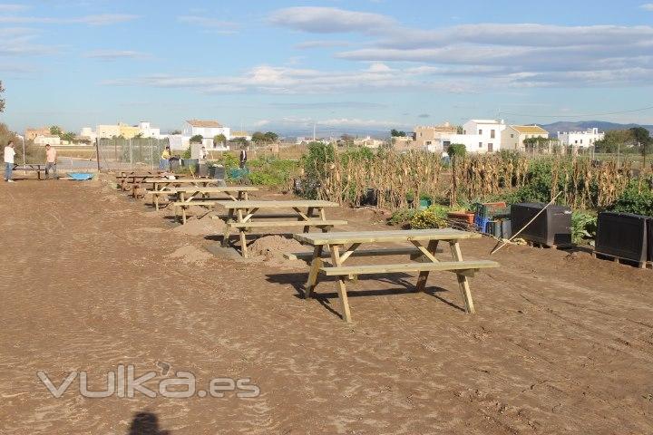 huertos urbanos valencia zona de picnic