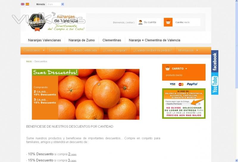 Pantalla Web Naranjas Nanatur