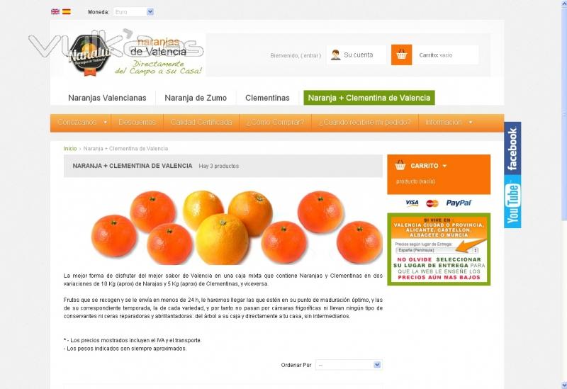 Pantalla Web Naranjas Nanatur