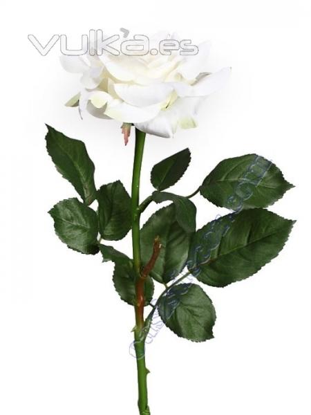 Rosas artificiales. Flor rosa artificial blanca Oasis Decor