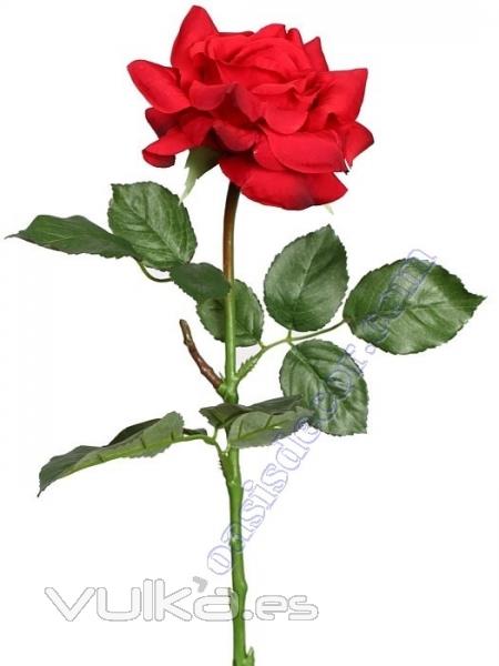 Rosas artificiales. Flor rosa artificial roja Oasis Decor