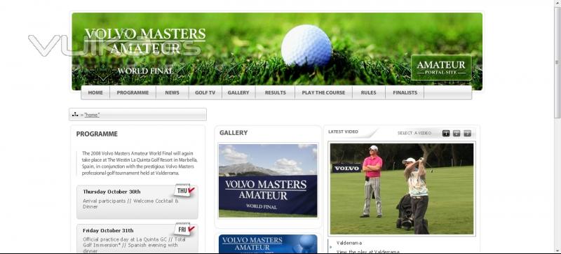 Sitio web Volvo Masters