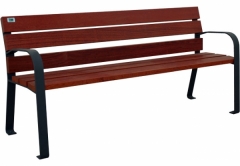 Banco urbano de madera tropical de 1,80 m