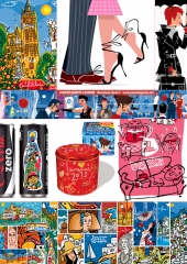 Ilustraciones coca-cola, aquabona, nestl, panrico, bic, entre otros. +info en www.juanmagarcia.net