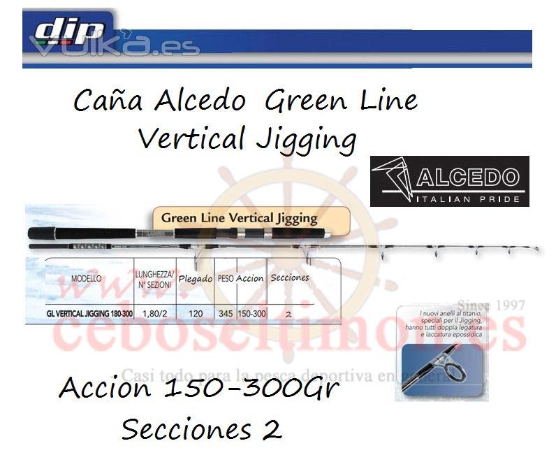 www.ceboseltimon.es - Caña Alcedo/Dip Green Line Vertical Jigging 1.80mt - Accion 