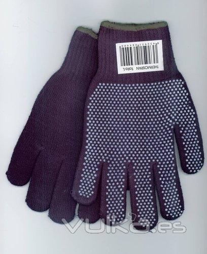 Guantes de nylon con motas para el fro