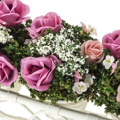 Arreglo floral jardinera tres macetas rosas 2 - la llimona home