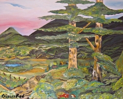 Pinturas de olivier rodriguez paisajes al oleo lienzo