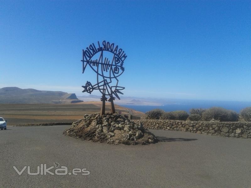 entrada del MIRADOR DEL RO, en el norte de Lanzarote.