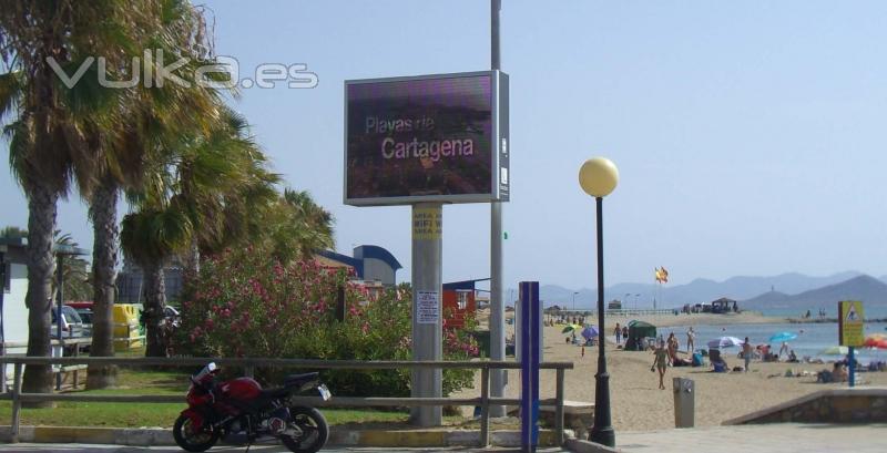 Publicidad en pantallas de La Manga