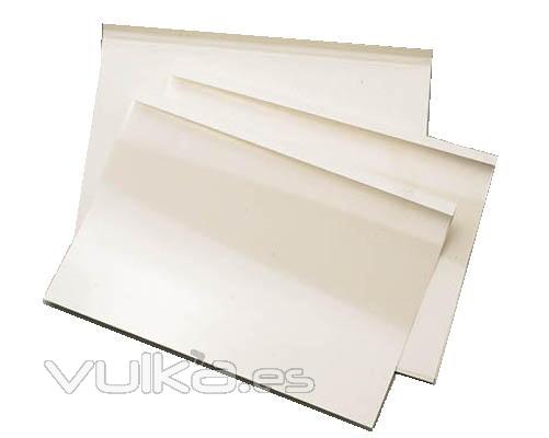 Carpetas Térmicas para Encuadernación Color:  Portada PVC Transparente / Contraportada cartulina Bri