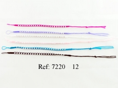 Pulsera hilo trenzadas en bolitas de metal