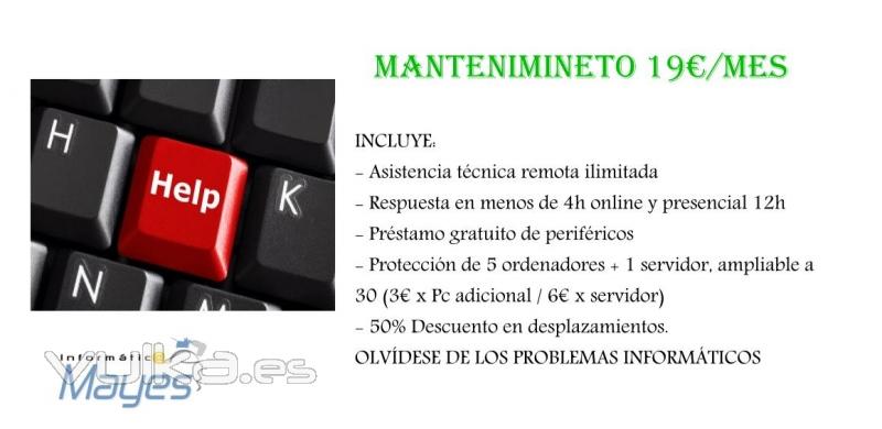 Mantenimiento informático por 19EUR/mes