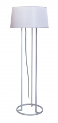 Lampara de pie con estructura de hierro, aurum perla plata
