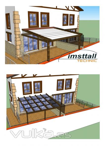 Proyecto con dos opciones para vivienda particular.