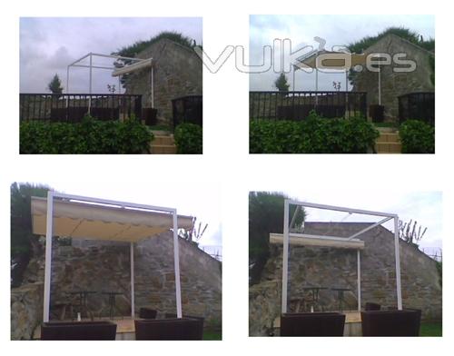 Instalacin de toldo plano.