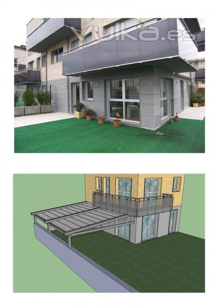 Proyecto de prgola para vivienda.