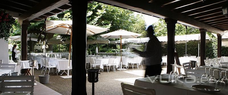 terraza del restaurante en Gijn