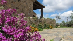 Detalle jardin del hotel rural rincon del abade en encinasola
