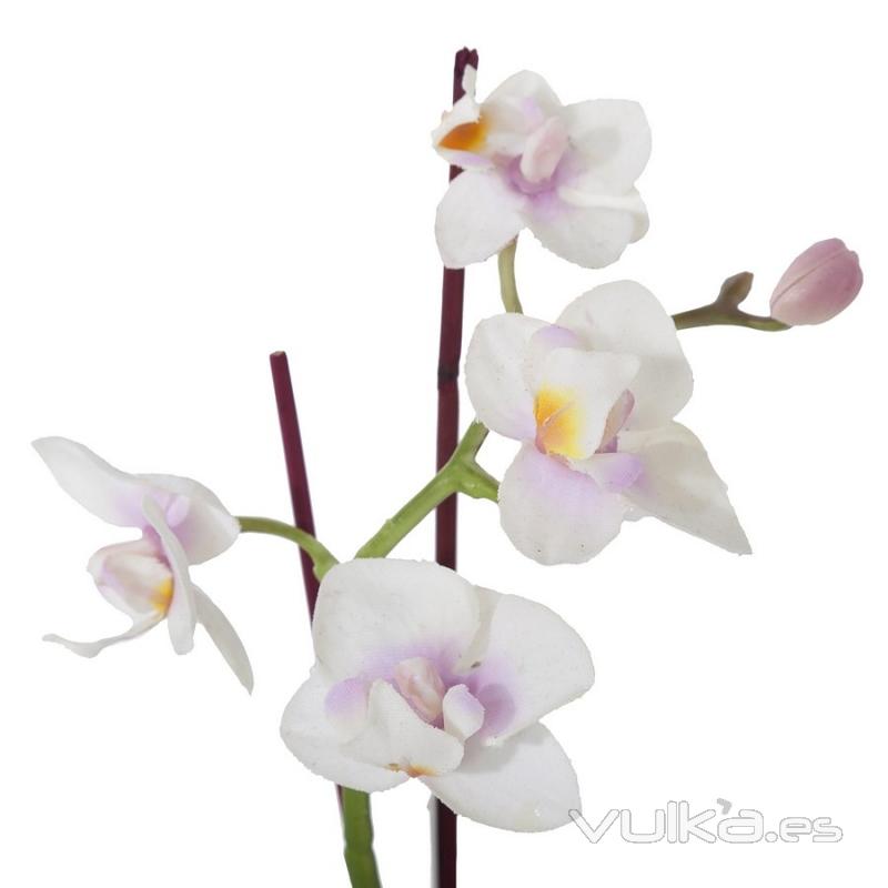 Arreglo floral orquideas artificiales blancas con maceta 1 - La Llimona home