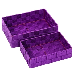 Accesorios de bano panera bano zinia lila set 2 rectangular - la llimona home