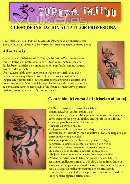 tatuaje curso personalizado intensivo 