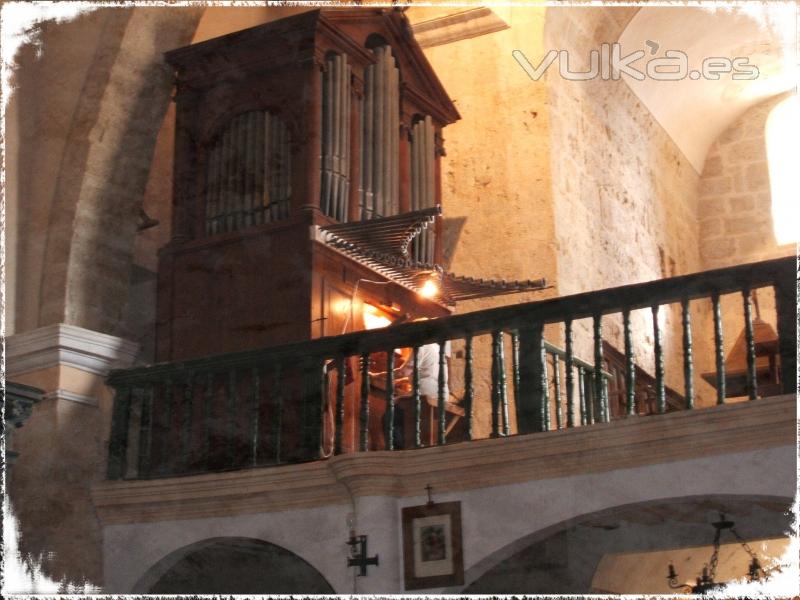 örgano y coro de la parroquia de San Juan. Palencia.