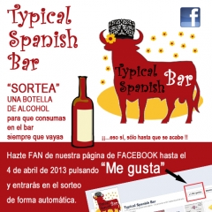 Sorteo typical spanish bar hast el 31 de marzo de 2013