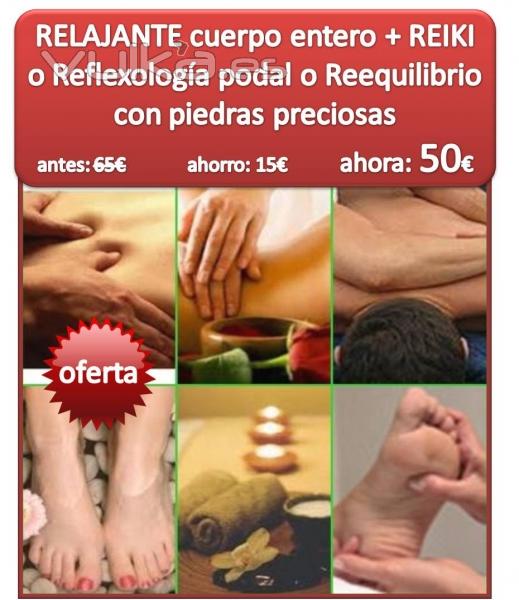 Oferta Relajante Reiki Reflxologia Reequilibrio