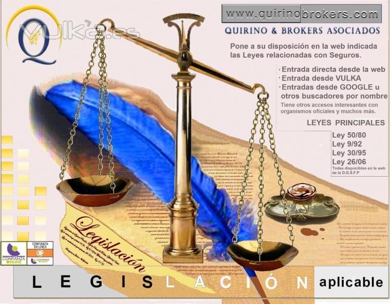 QUIRINO & BROKERS - Legislacin aplicable a los seguros privados ( MUY IMPORTANTE SABERLA )