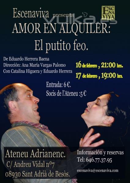 comedia teatro. Amor en alquiler el putito feo